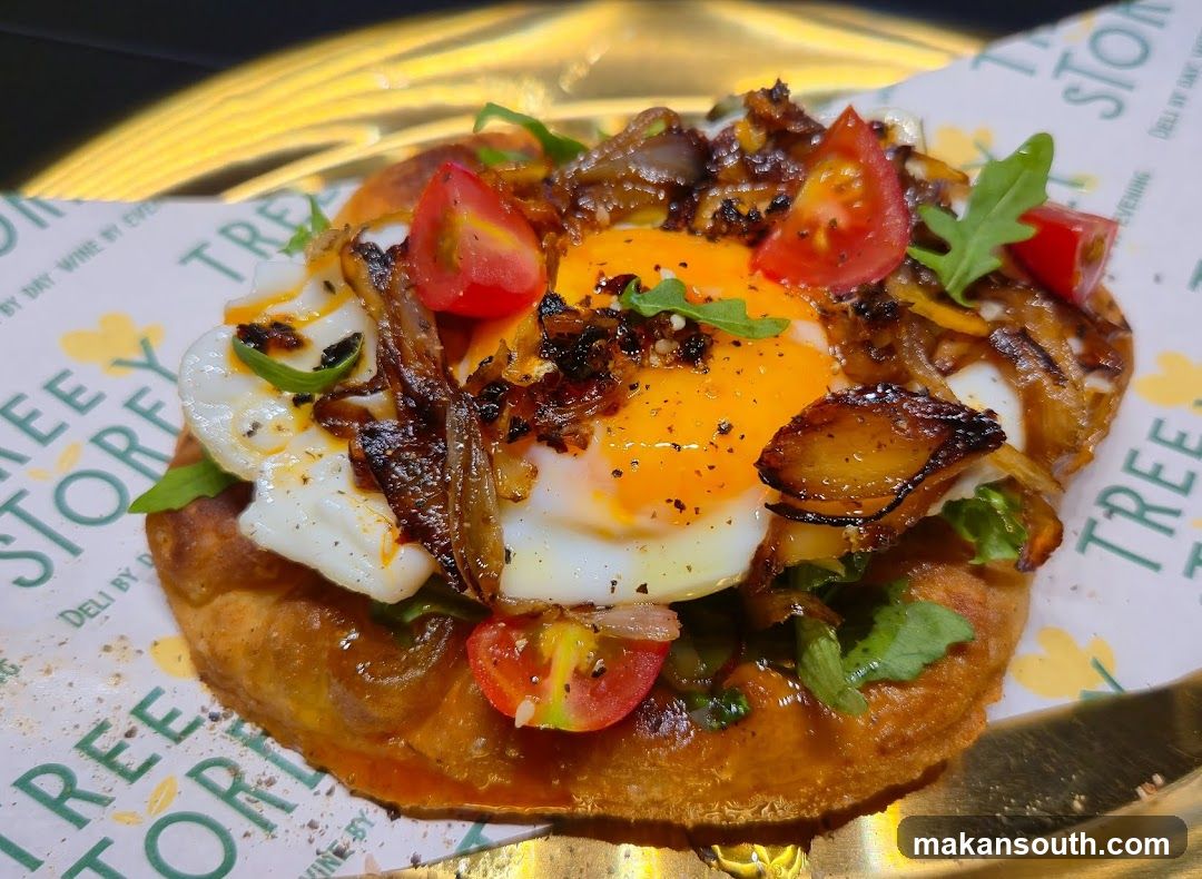 Egg Toast with Fried Egg and Tomatoes