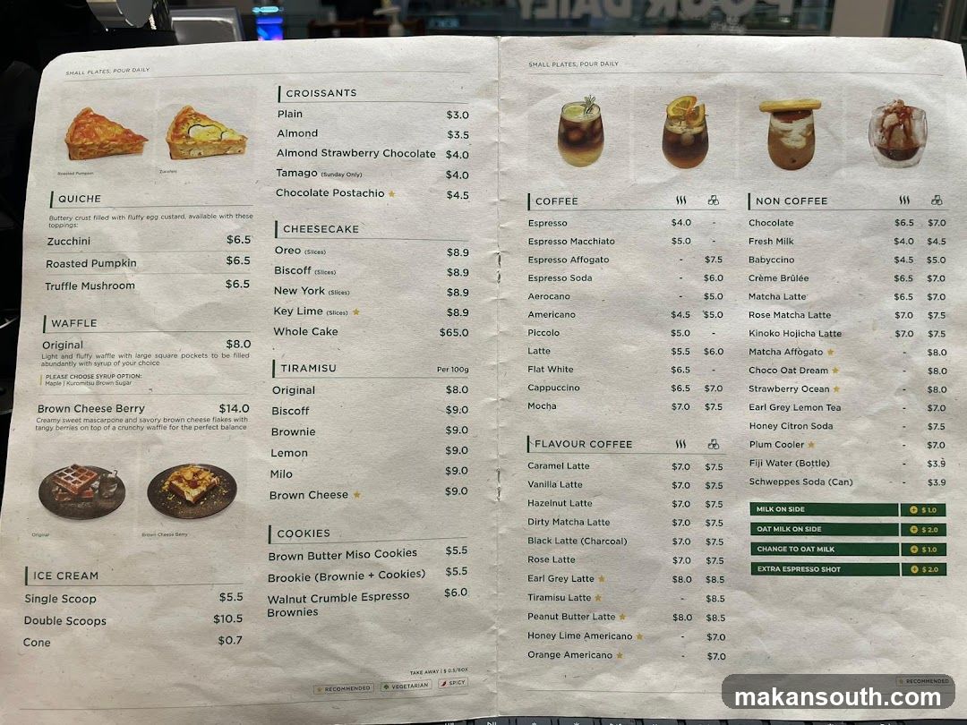 Coffee Shop Menu