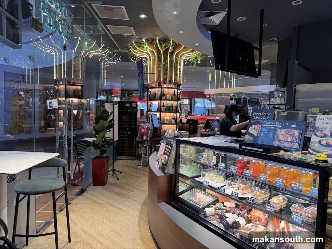 Cafe Interior with Display Case