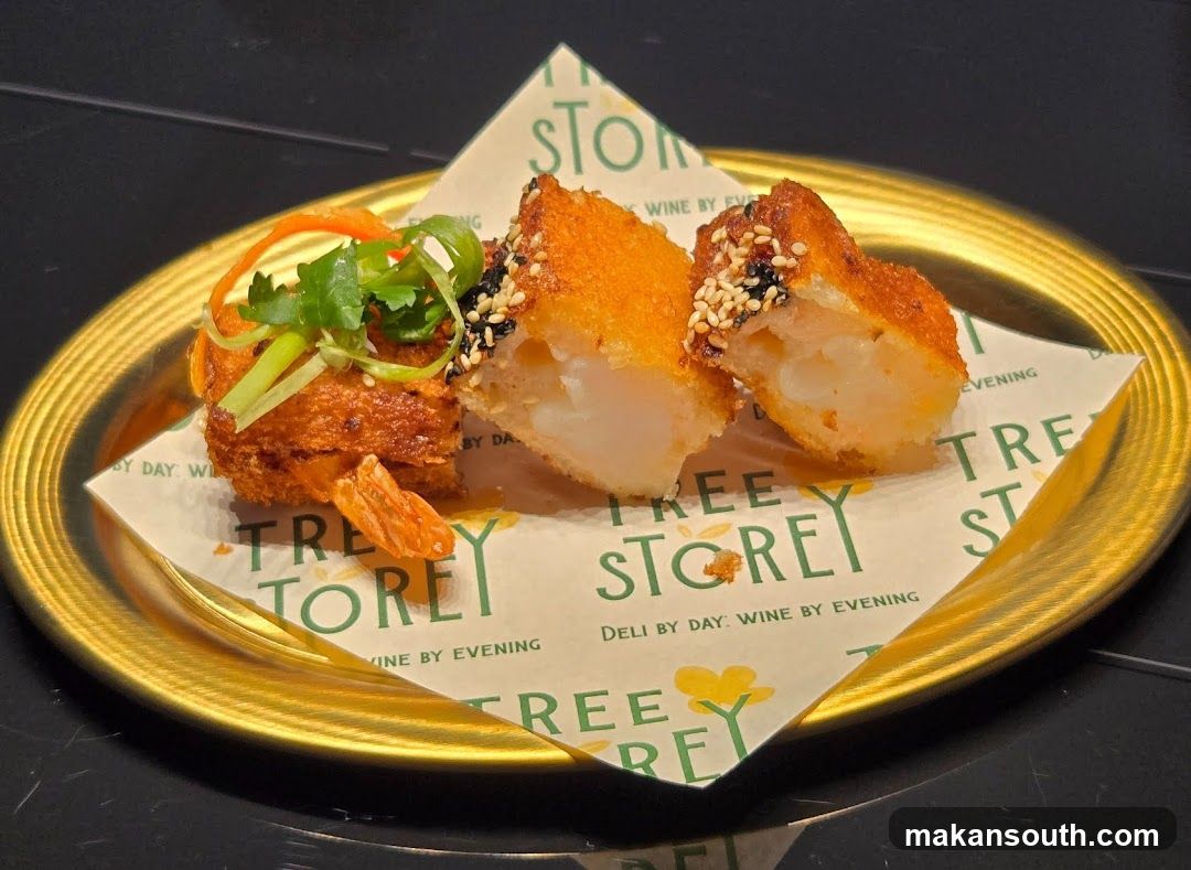 Fried Tempura Dish on Gold Plate