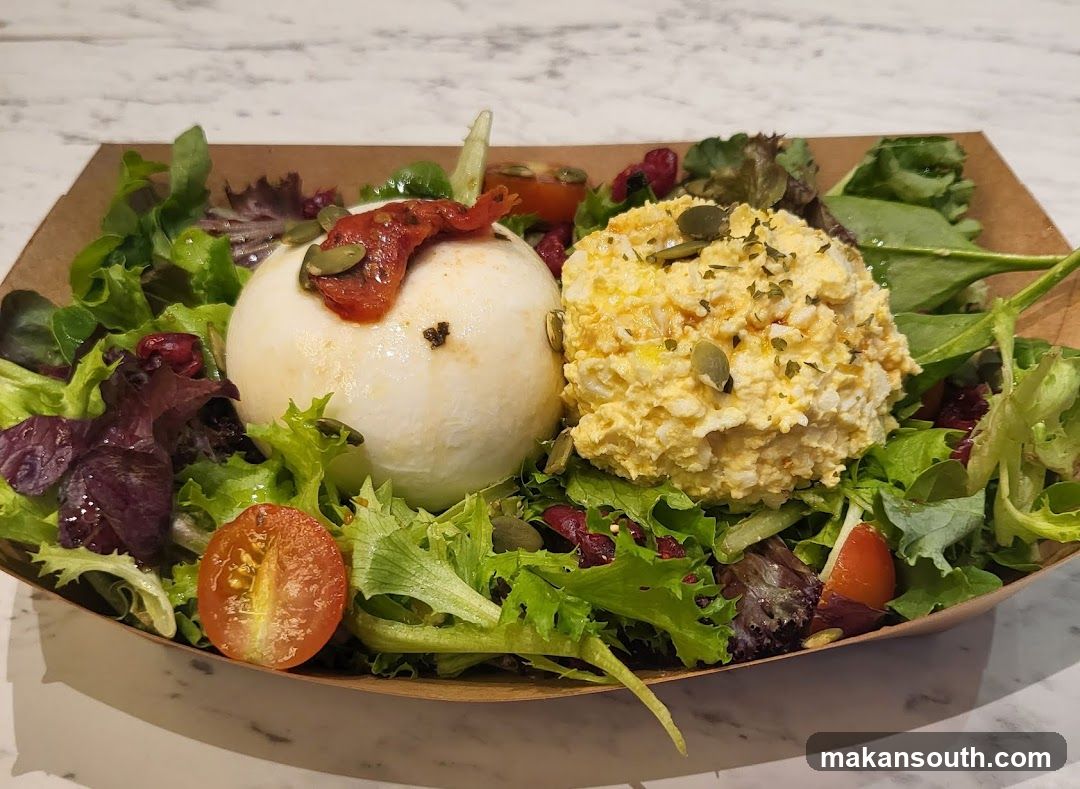 Salad Bowl with Mozzarella and Egg Salad