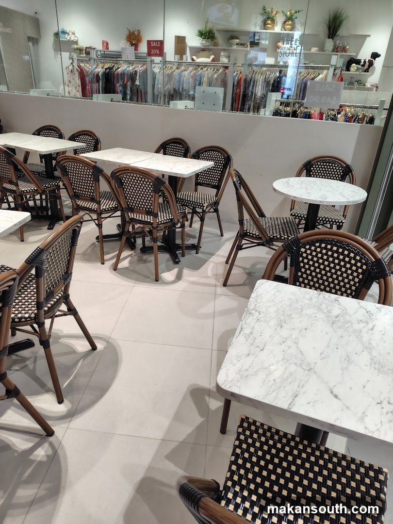 Cafe Interior with Clothing Store Background