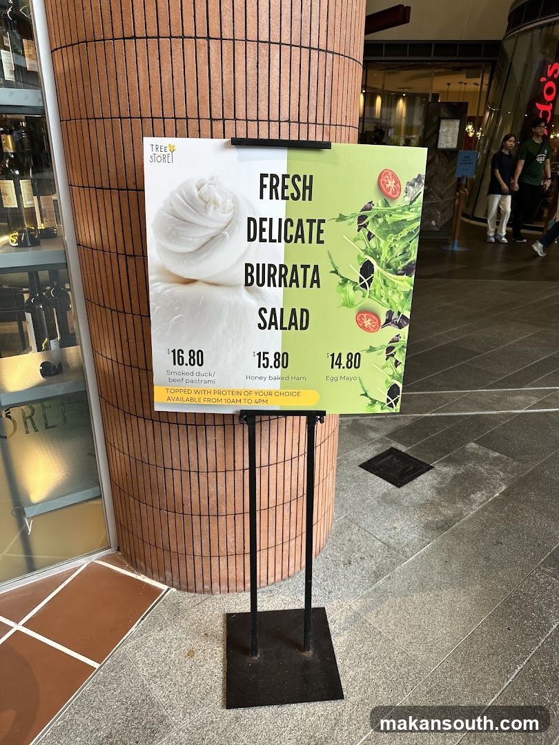 Fresh Delicate Burrata Salad Signage