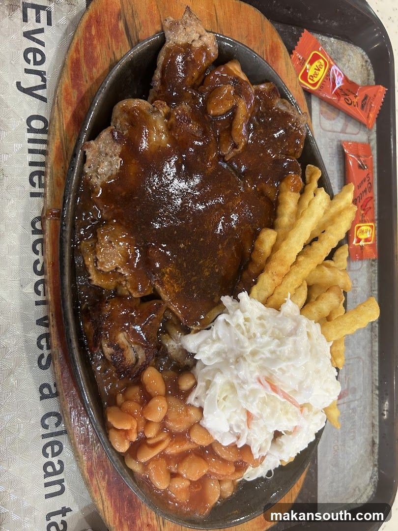Served Meal with Steak and Fries