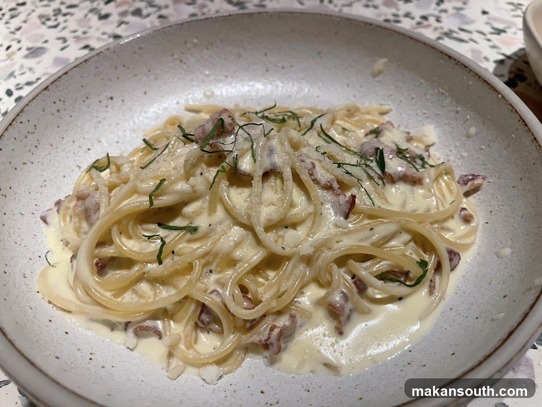 Creamy Pasta with Bacon and Herbs