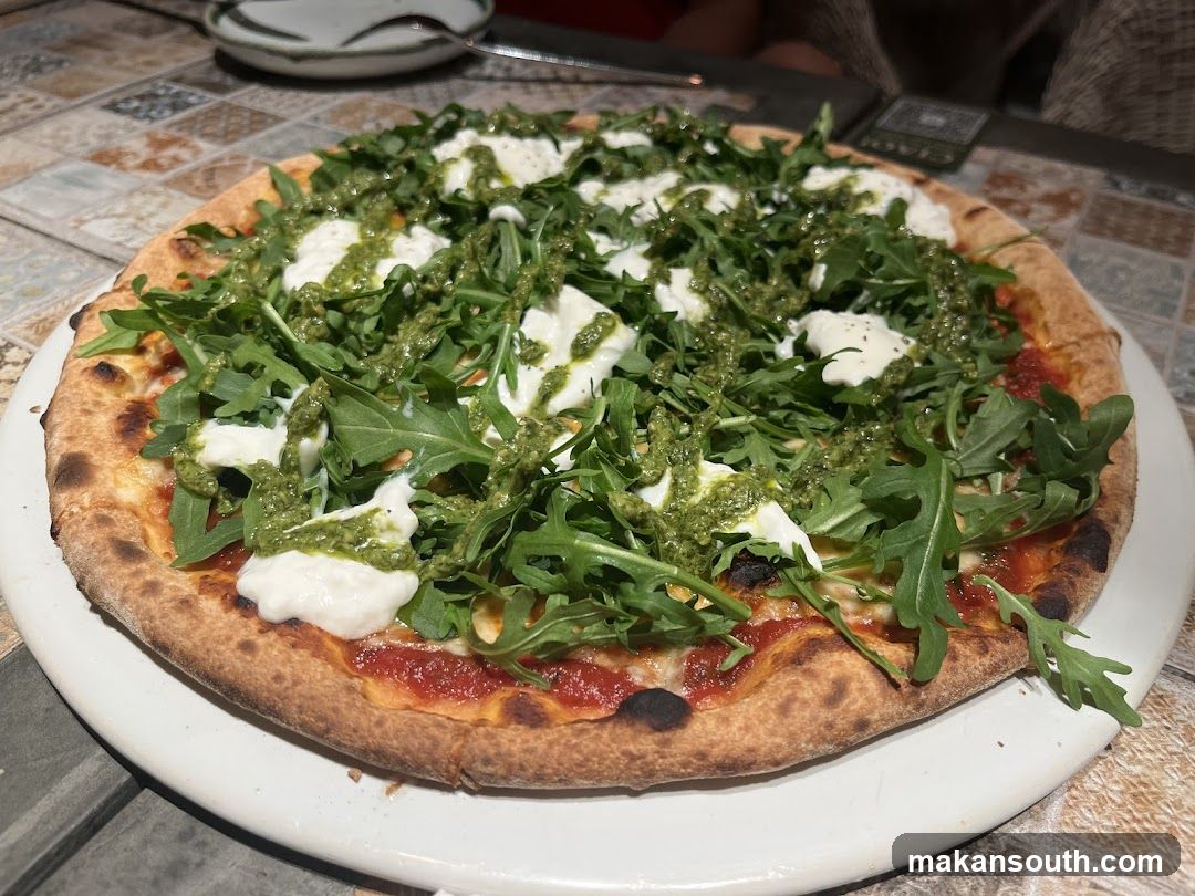 Arugula and Pesto Pizza