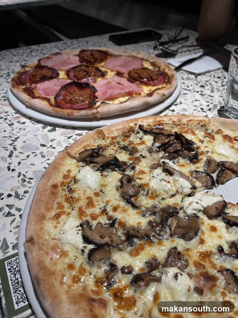 Pizza on a table