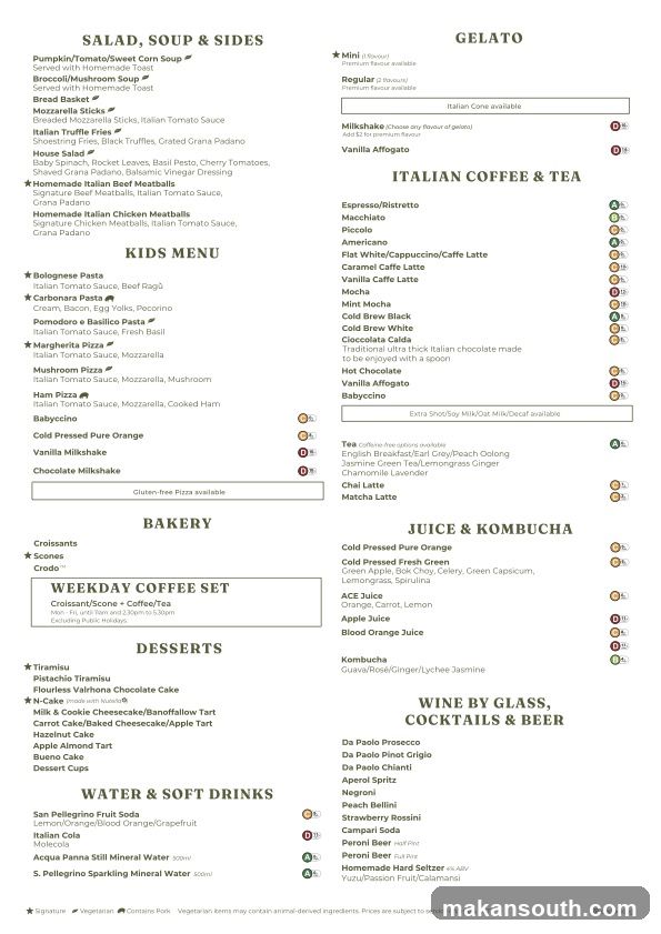 Salad, Soup & Sides Menu