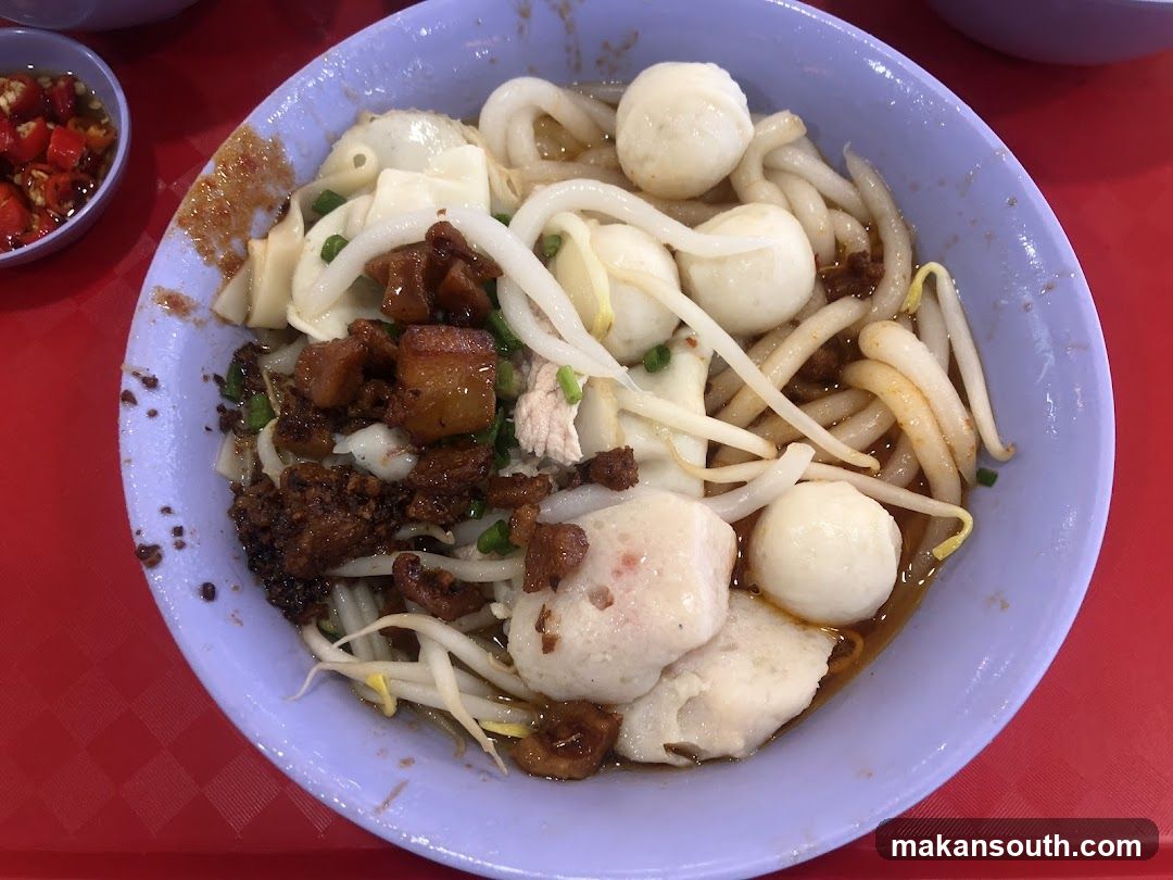 Noodle Soup with Fish Balls and Pork