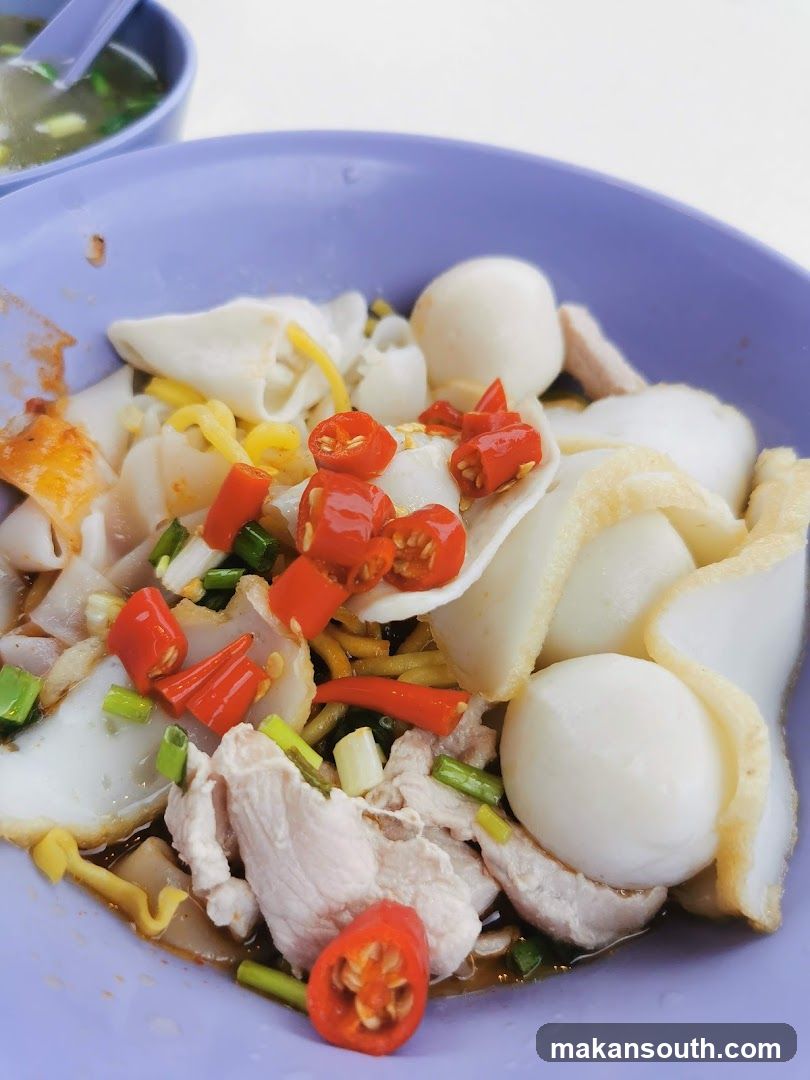 Noodle Soup with Fish Balls and Sliced Pork