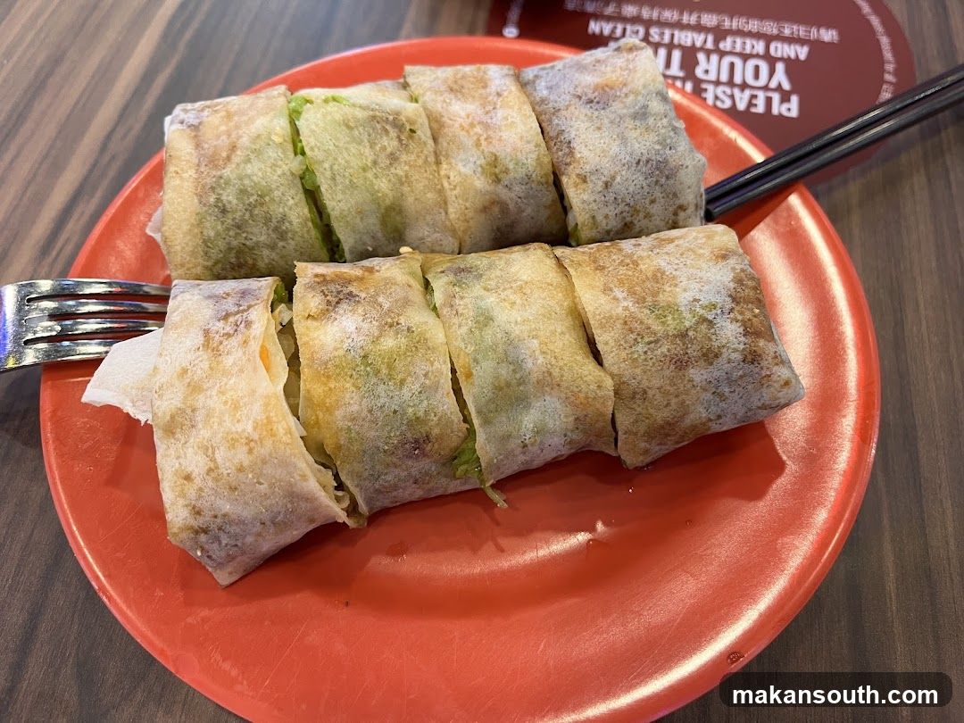 Spring Rolls on Orange Plate