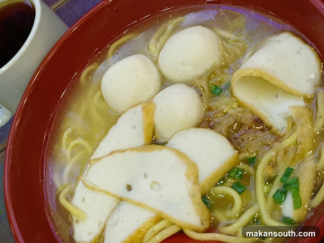 Noodle Bowl with Fish Balls and Fried Dough