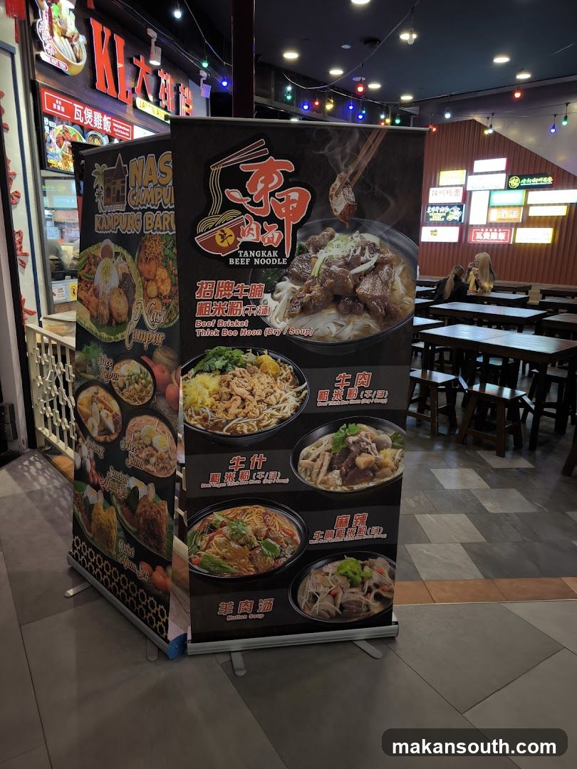 Food stall display in mall