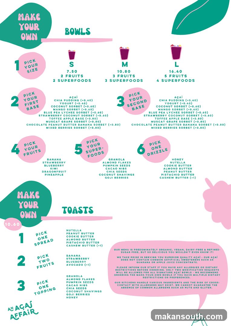 Agaj Affair Menu Flyer