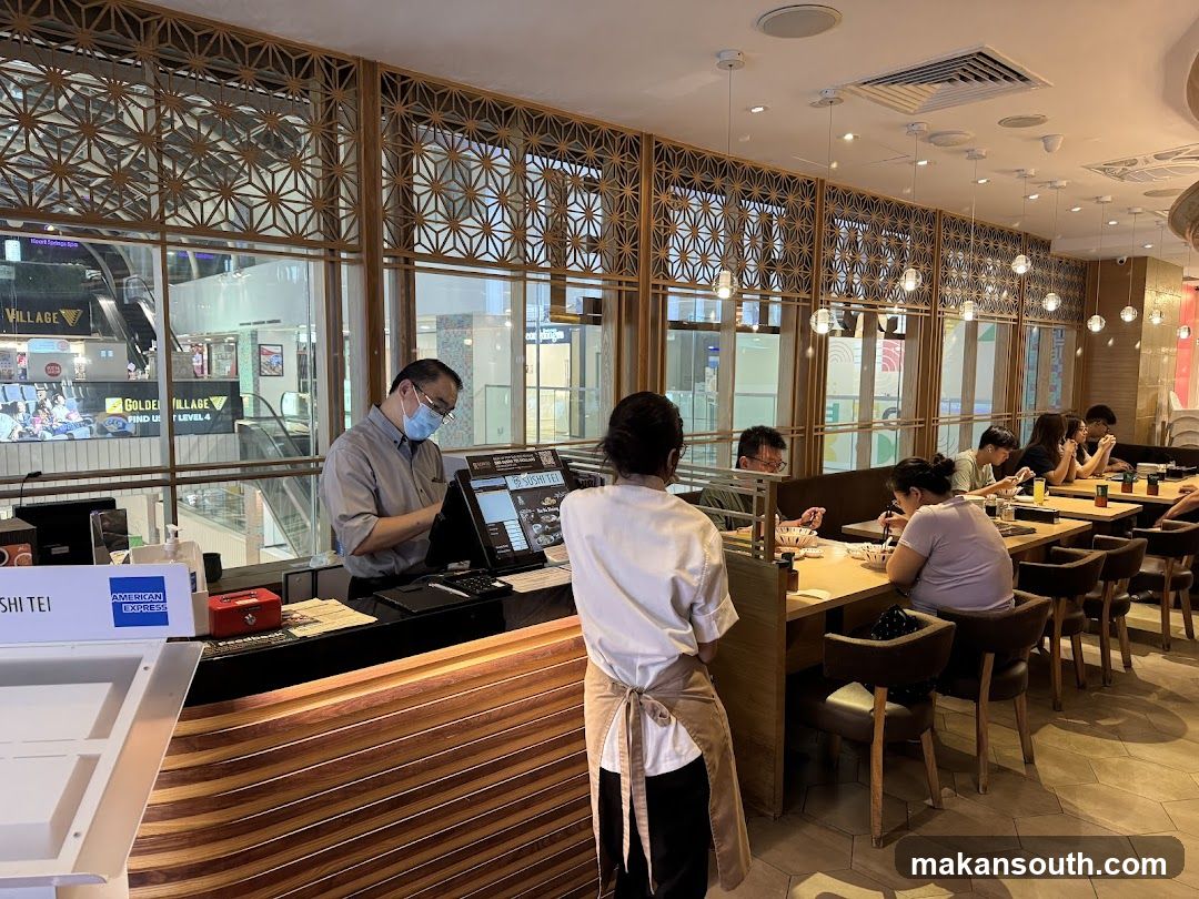 Restaurant Interior with Staff and Customers