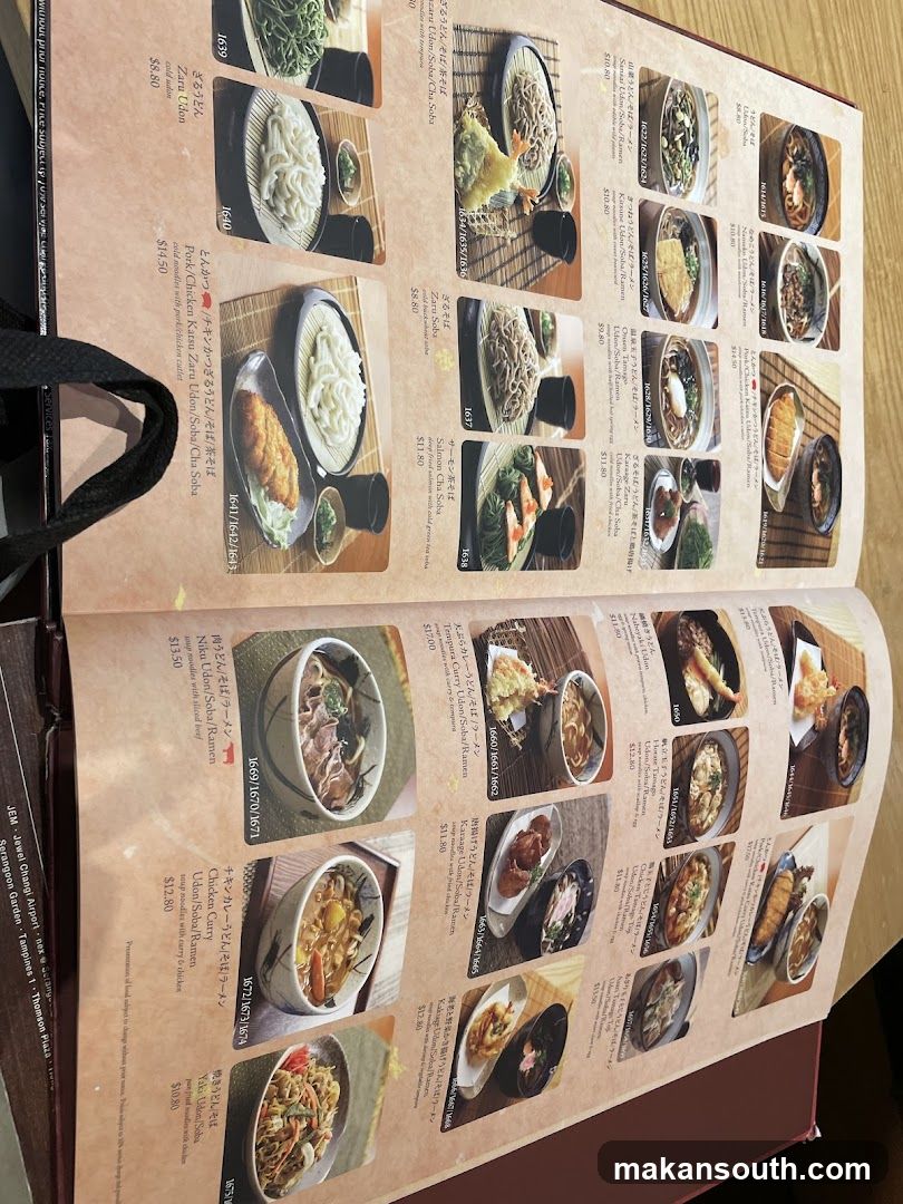 Japanese Restaurant Menu