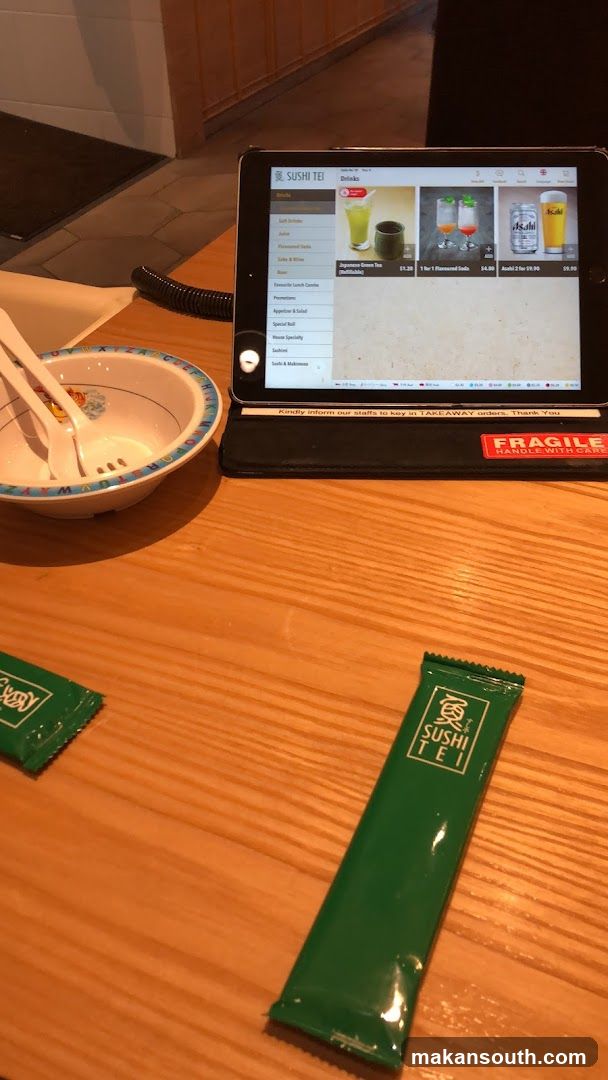 Sushi Tei Tablet Menu Display