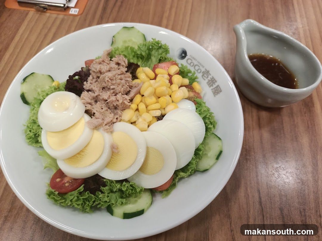 Tuna Salad with Boiled Eggs and Corn