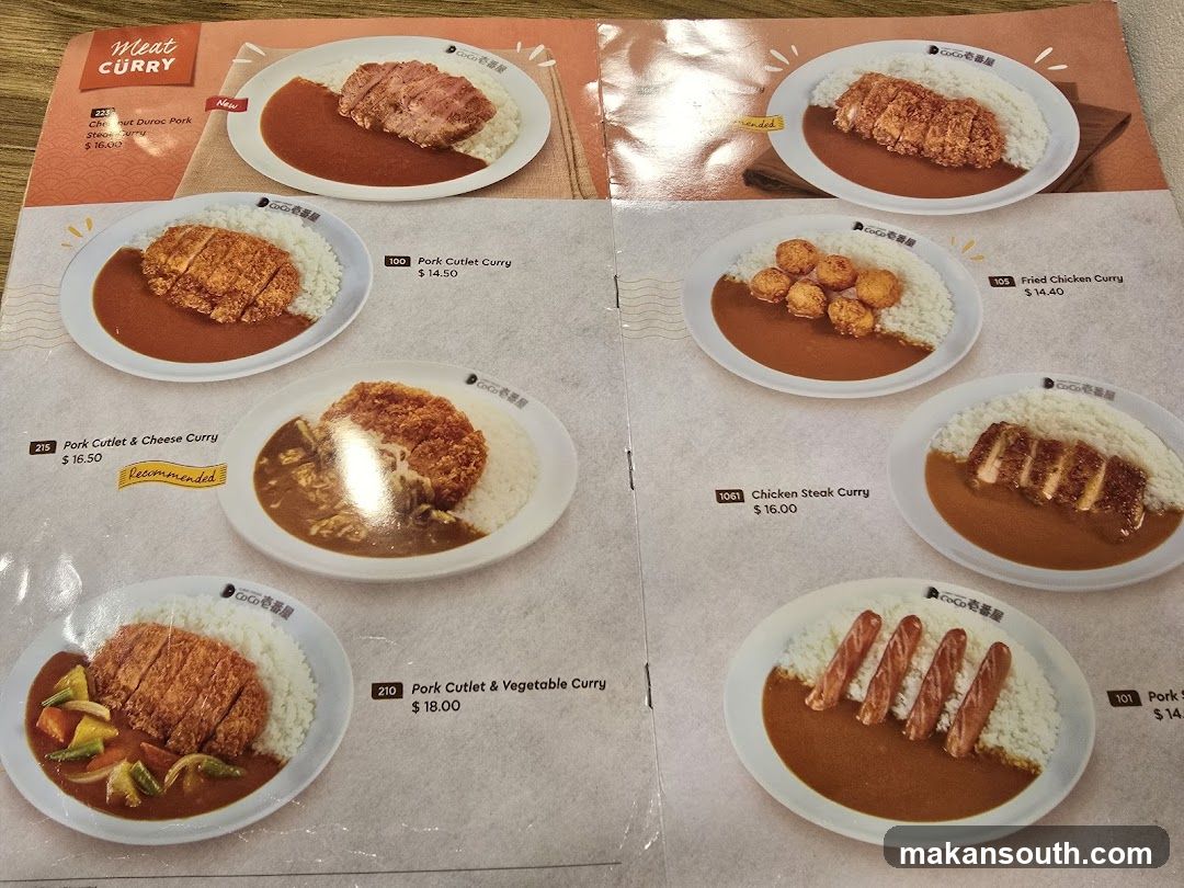 Meat Curry Menu