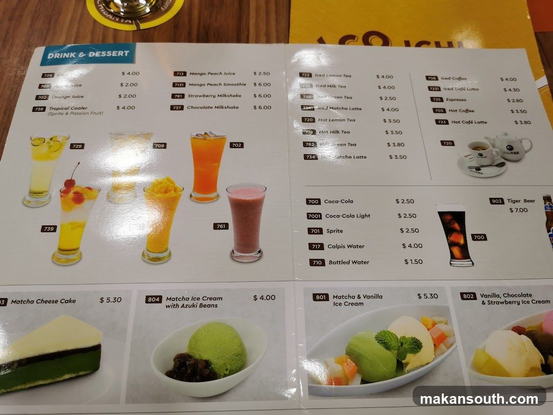 Drink & Dessert Menu