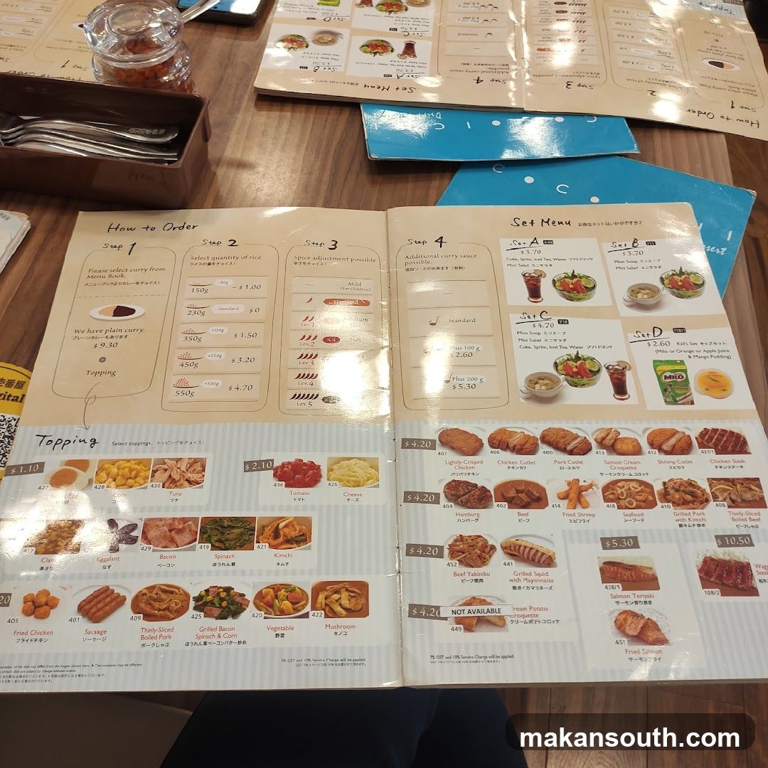 Restaurant Menu Display