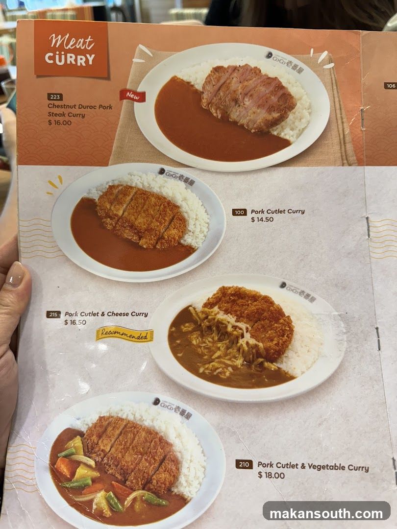 Meat Curry Menu Page
