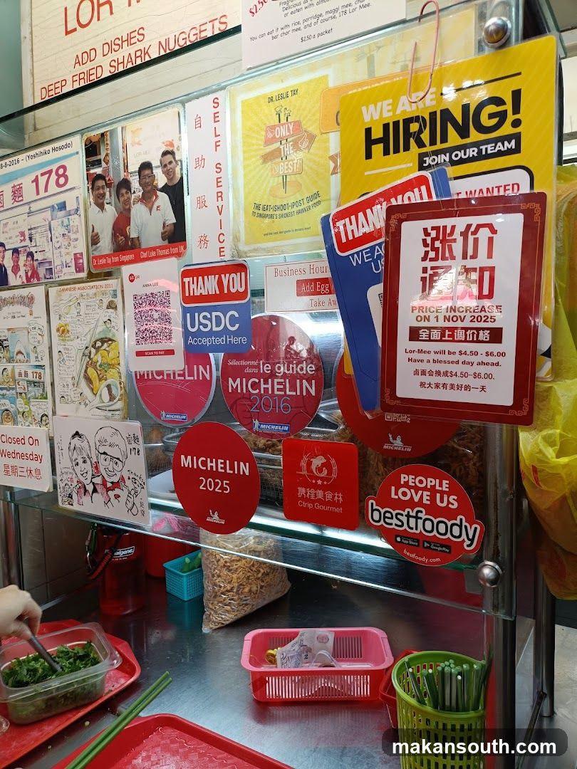 Food stall signage and awards