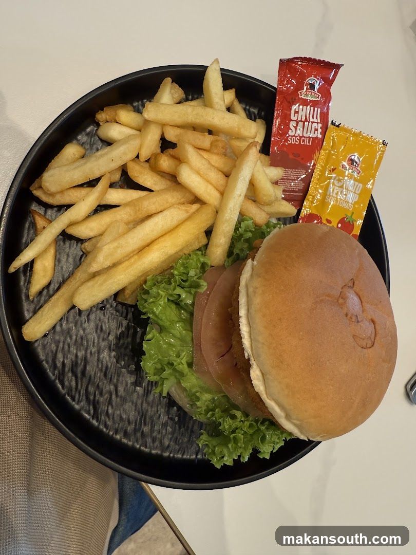 Burger and Fries Meal