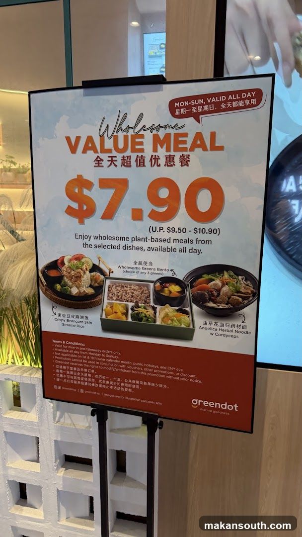 Greendot Value Meal Signage