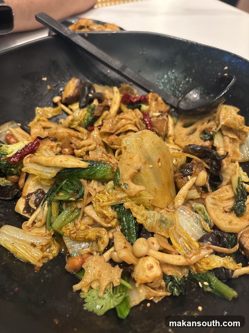 Stir-fried Vegetable Dish in Wok