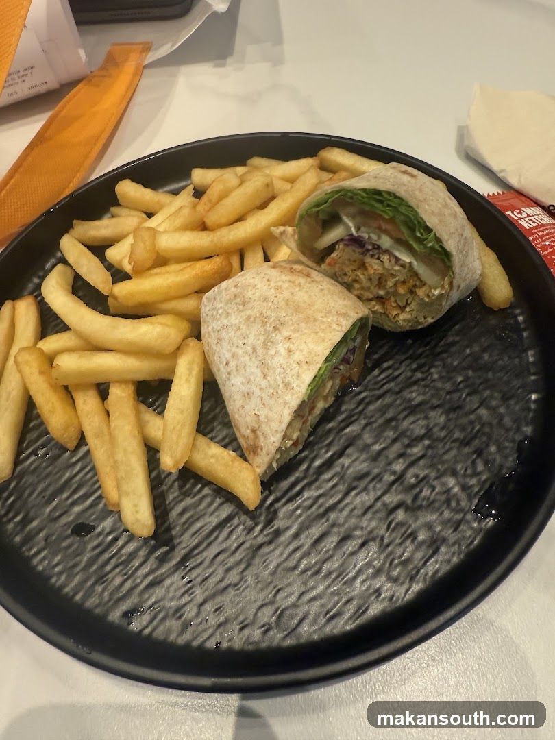 Food Plate with Wrap and Fries