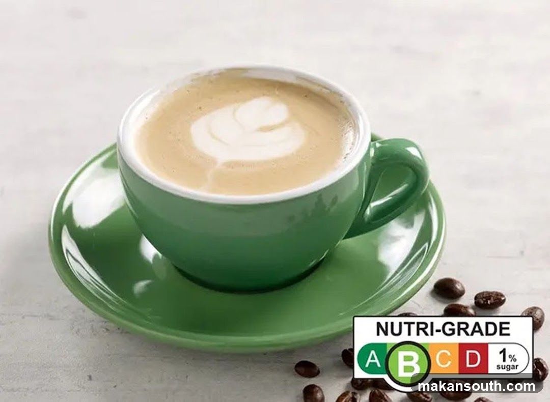 Green Coffee Cup with Nutri-Grade Label