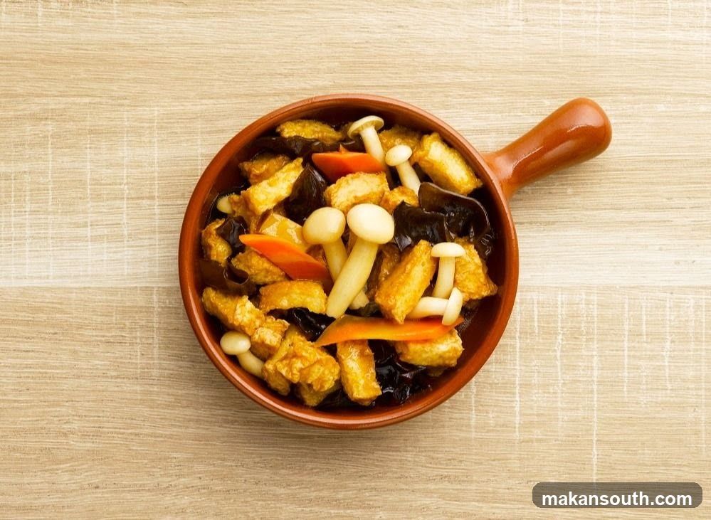 Stir-fried Tofu with Mushrooms and Carrots