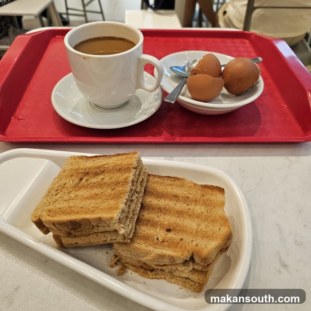 Breakfast Tray with Toast and Coffee