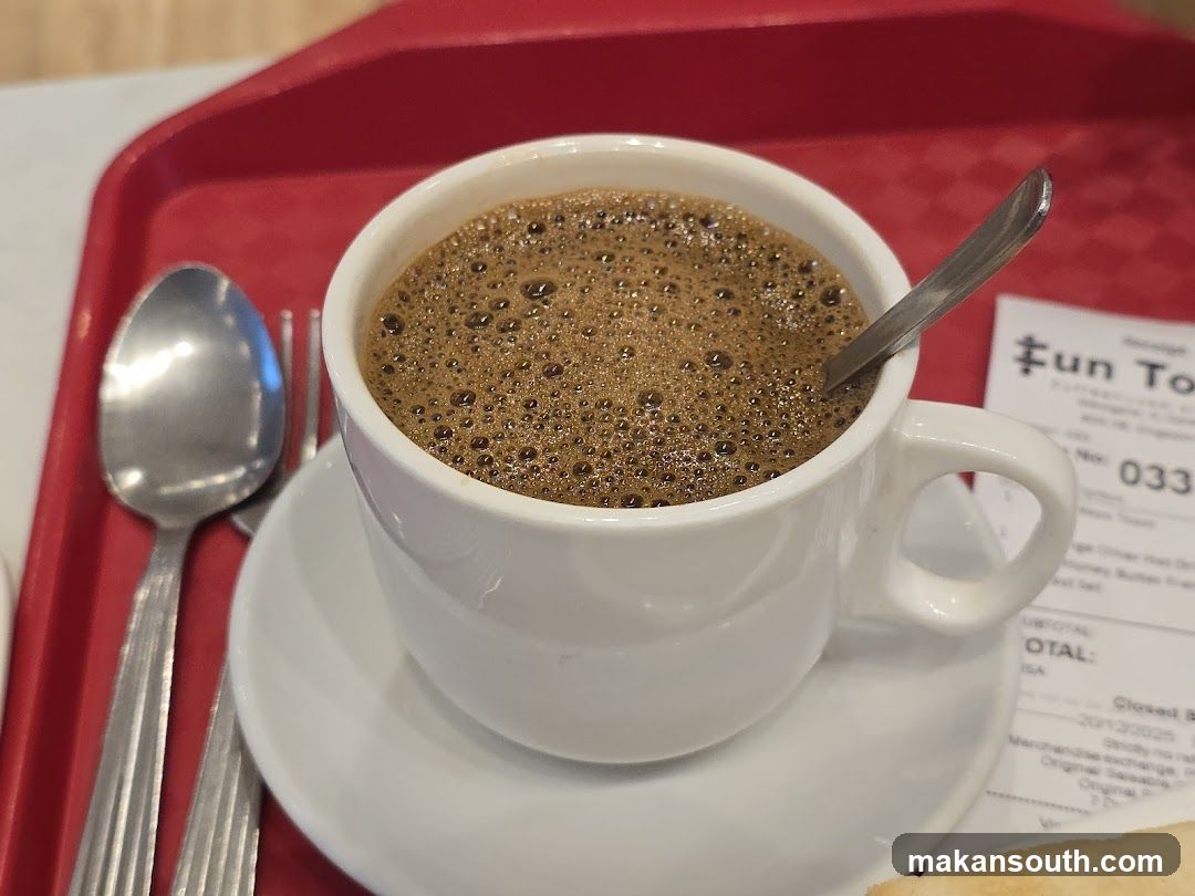 Coffee Cup on Red Tray