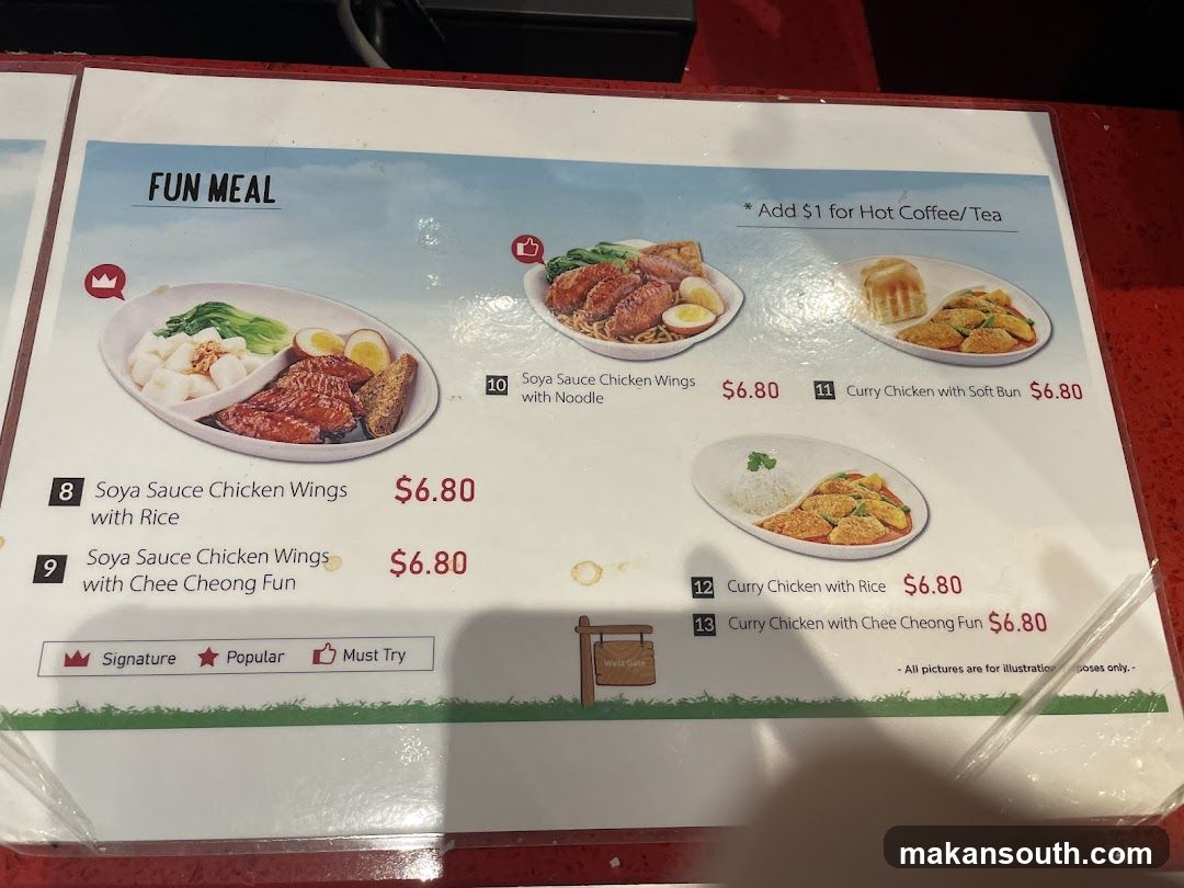 Fun Meal Menu Page