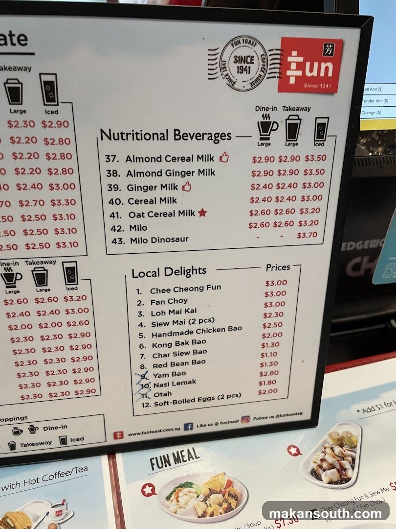 Fun Menu Board