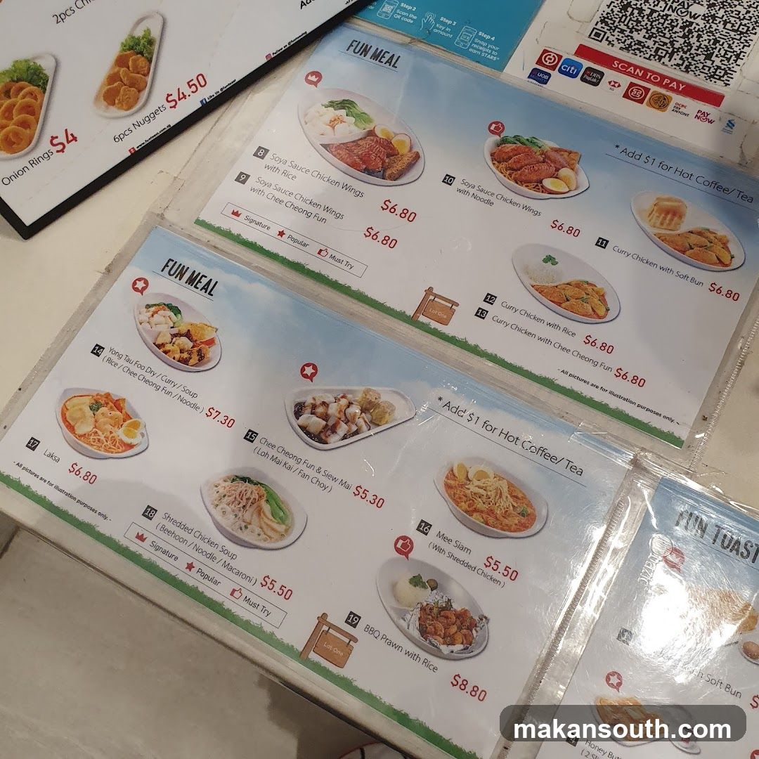 Fun Meal Menu