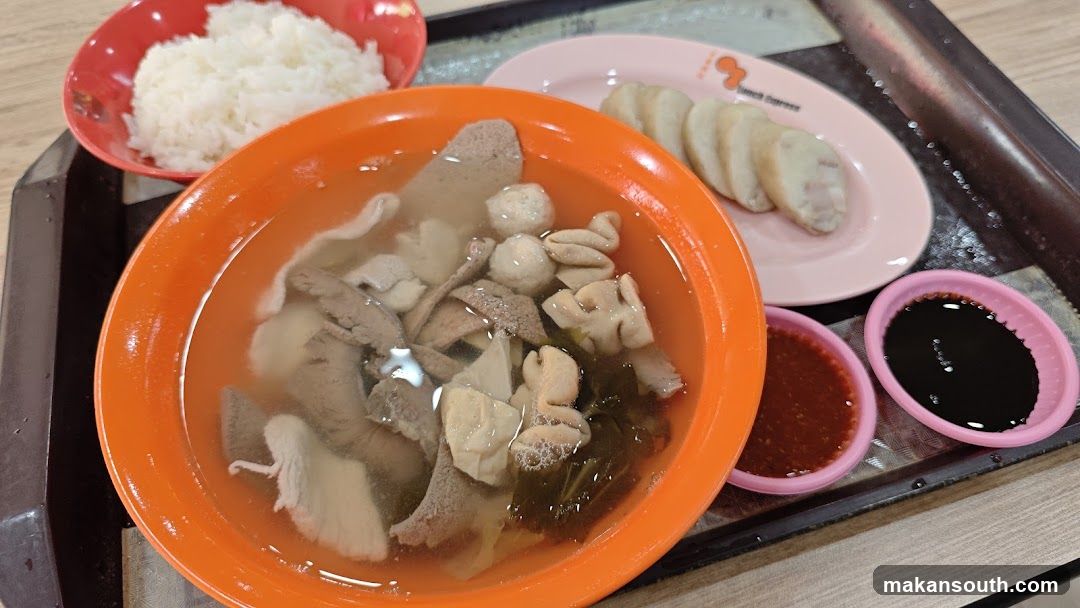 Food Tray with Soup and Rice