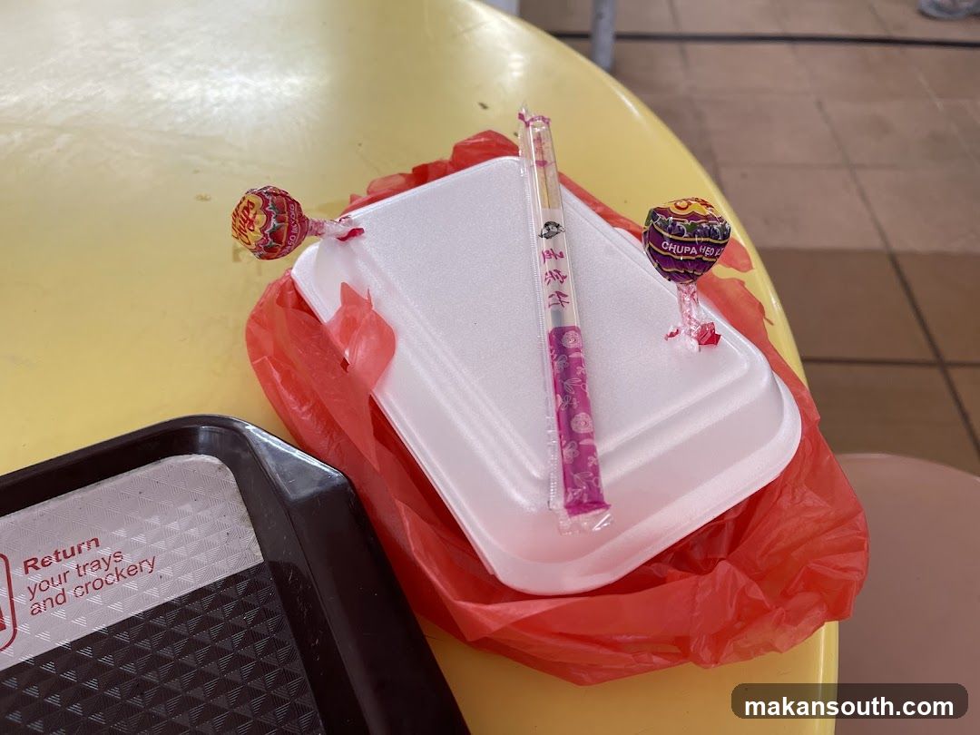 Takeout Food Container with Lollipops