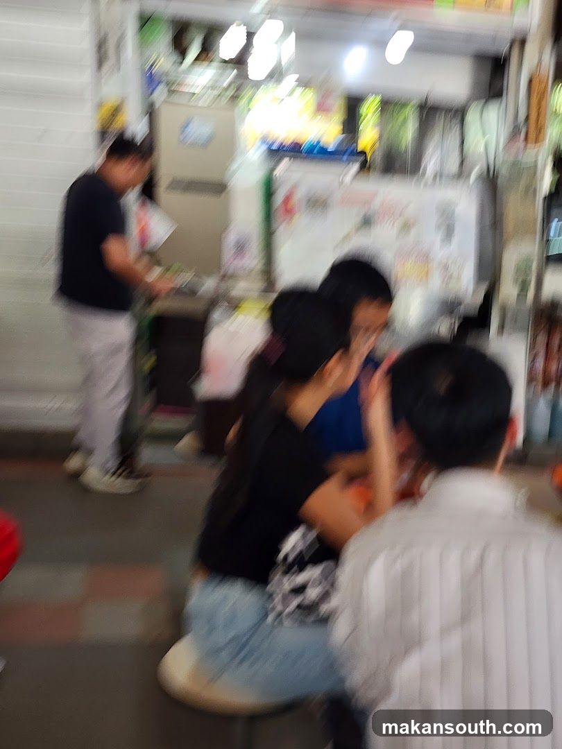Indoor Food Stall Scene