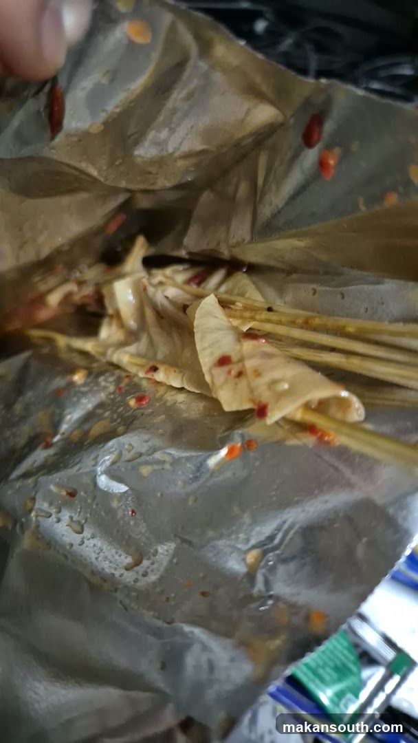 Spicy Skewers in Foil Bag