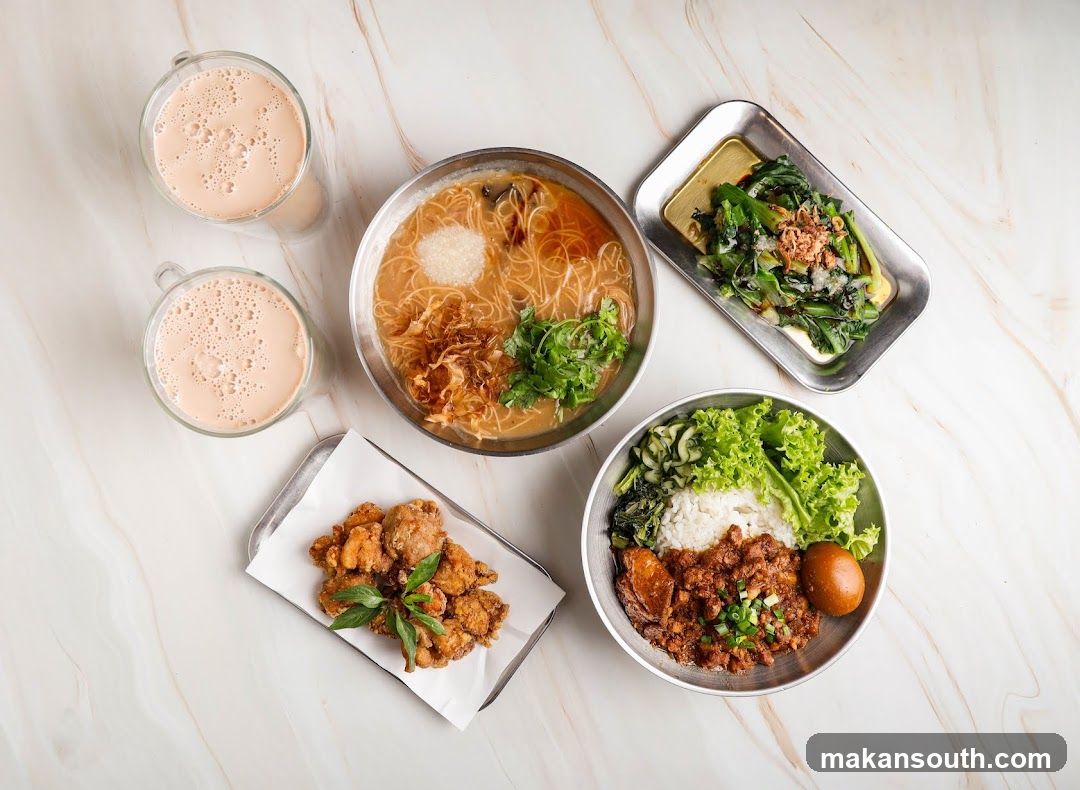 Noodle and Rice Meal Spread