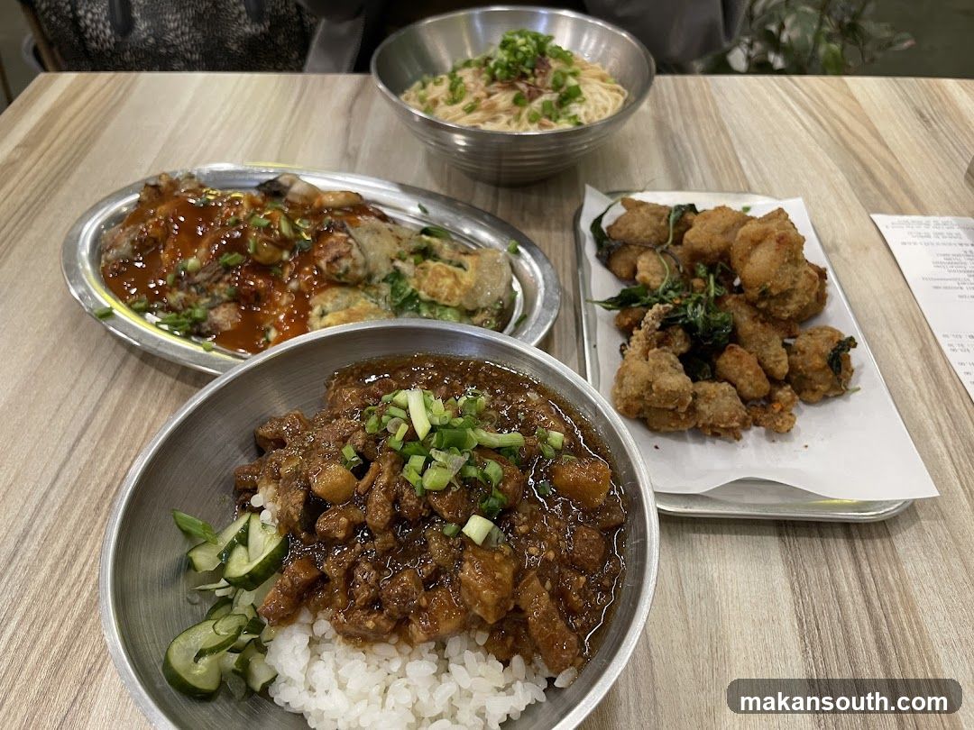Food Spread on Table