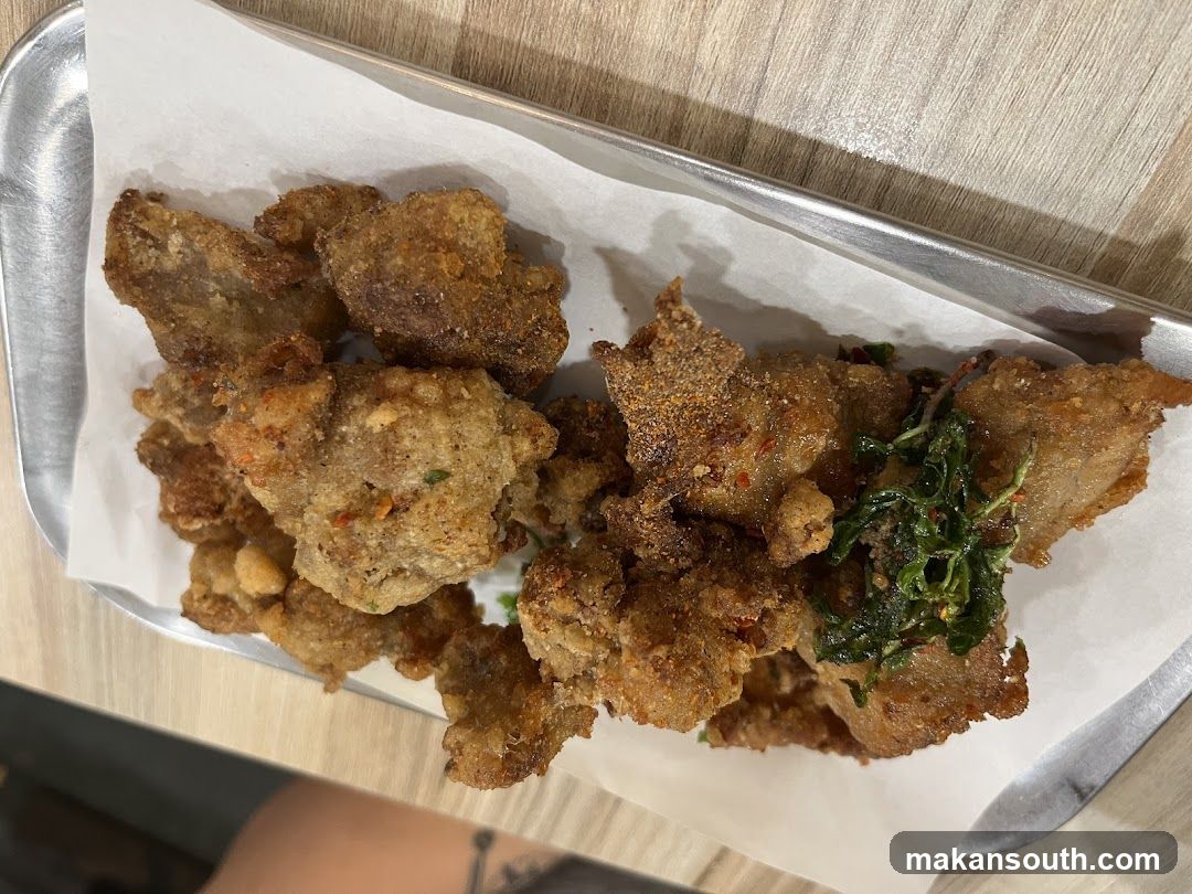 Fried Chicken with Green Topping