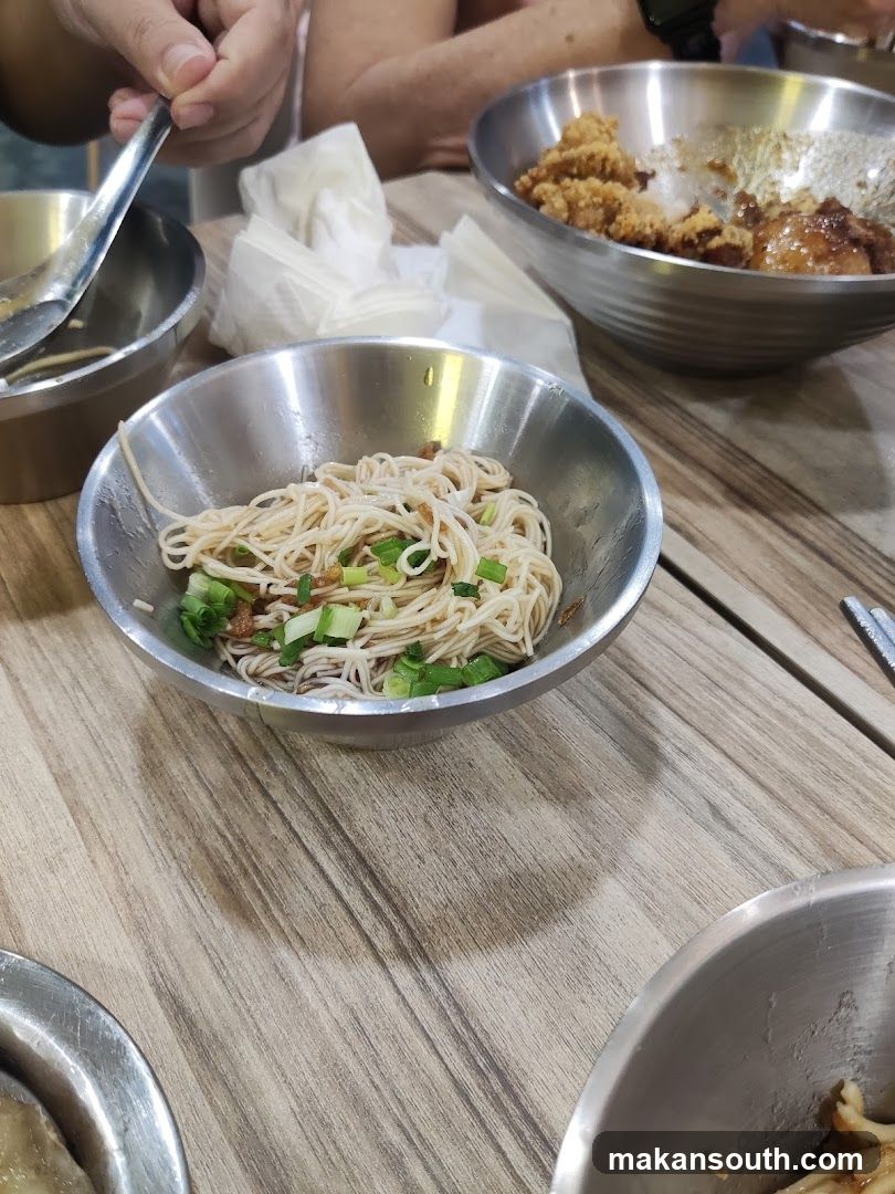 Noodle and Fried Chicken Meal