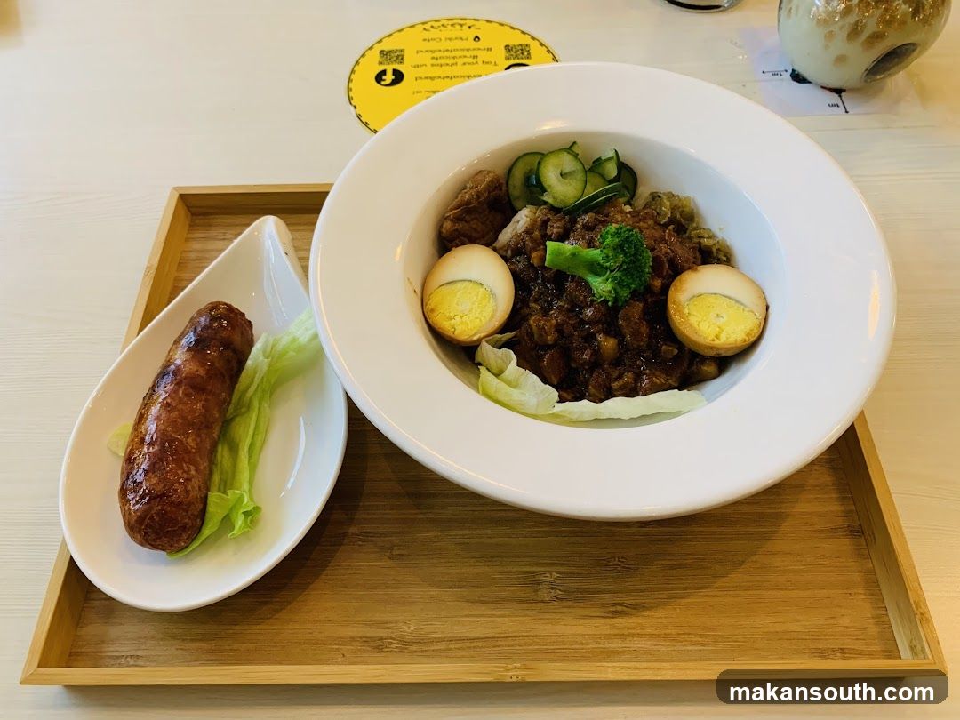 Bowl of Meat with Broccoli and Halved Eggs