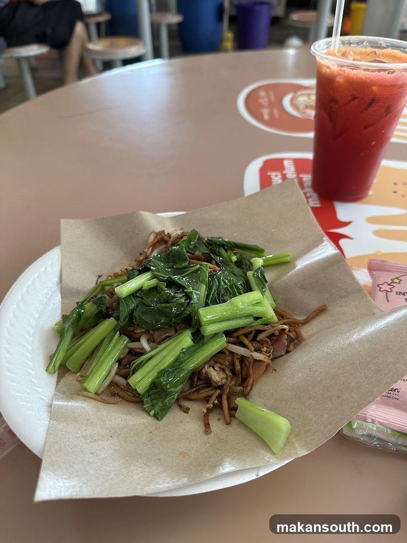 Nasi Lemak with Vegetables and Drink