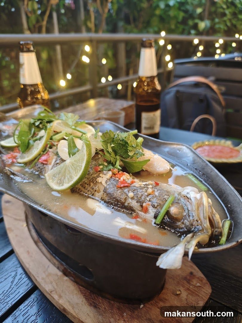 Whole Fish in Broth with Lime and Herbs