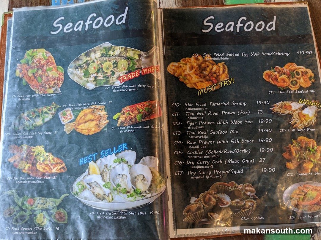 Seafood Menu